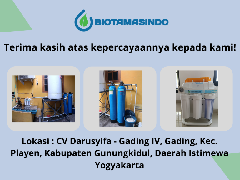 Pengolahan Air Bersih Untuk Sanitasi Alat Makan - CV Darusyifa