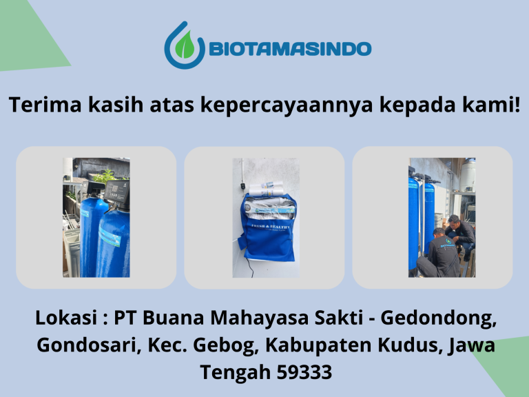 Instalasi pengolahan air bersih - PT Buana Mahayasa Sakti Kudus