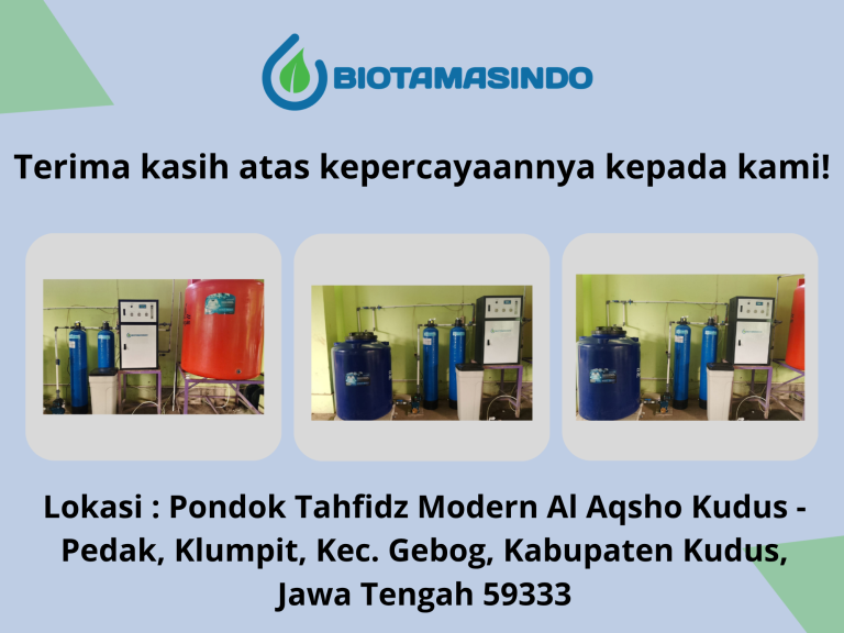 Pemasangan Mesin Air Minum di Pondok Tahfidz Modern Al Aqsho