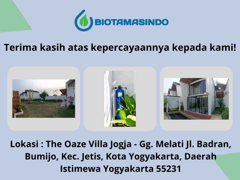 Instalasi Water Filter Villa Jogja | BIOTAMASINDO Water Treatment